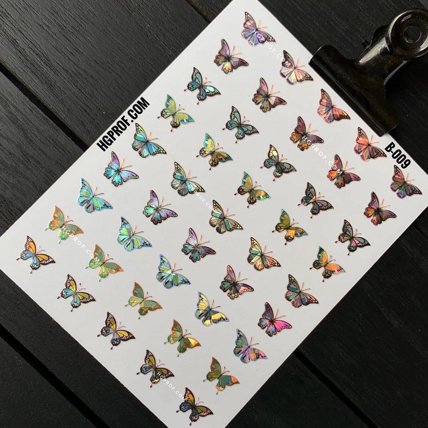 3D Nail Stickers HOLO Butterfly