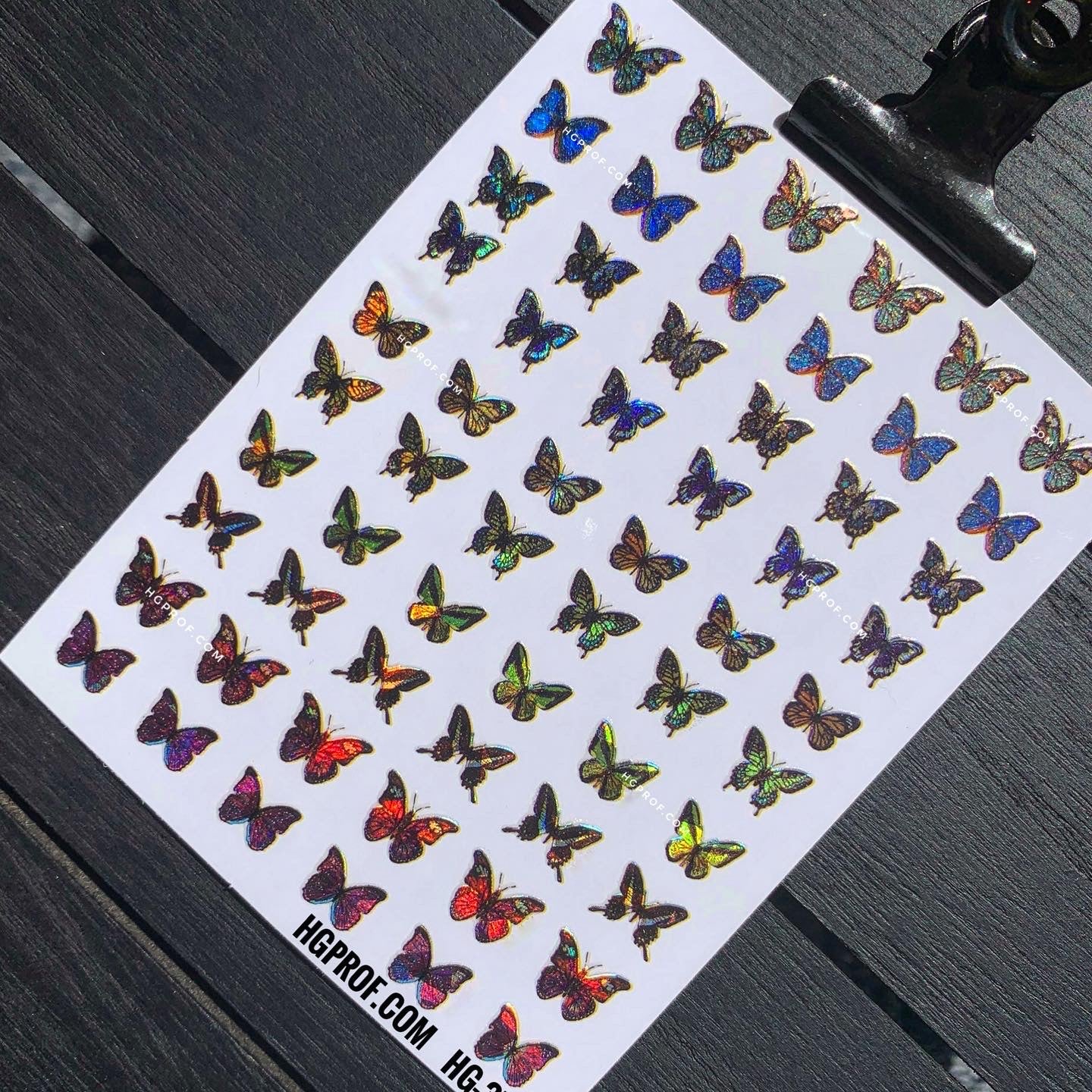 3D Nail Stickers HOLO Butterfly