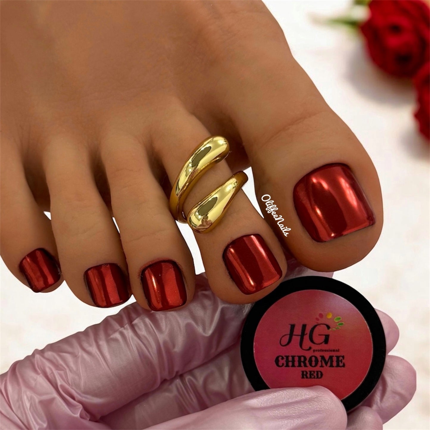 RED, Mirror Chrome Powder