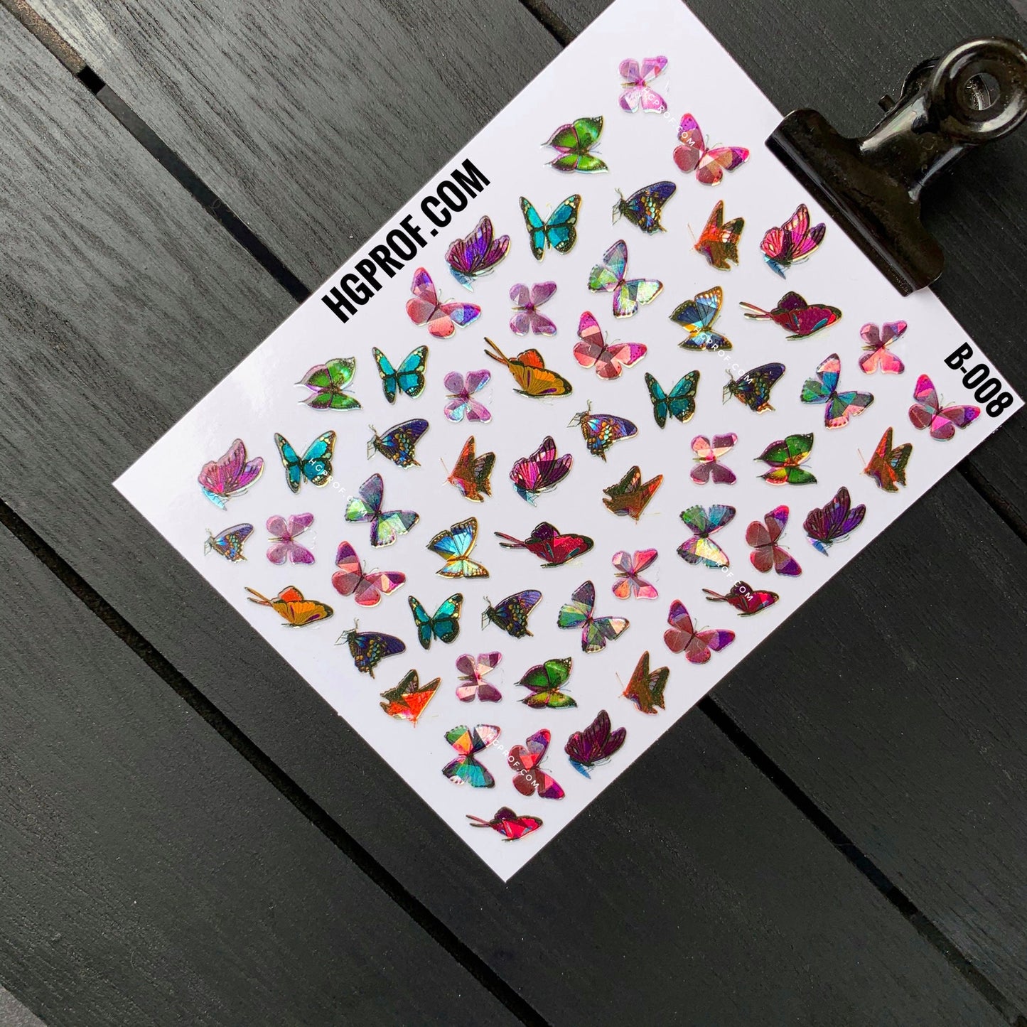 3D Nail Stickers HOLO Butterfly